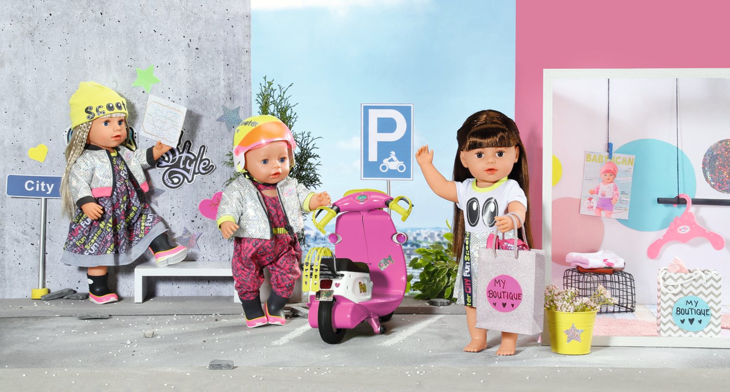Zapf Creation Baby Born® City Deluxe Scooter Combo, Accesorios Para Muñecas 830215