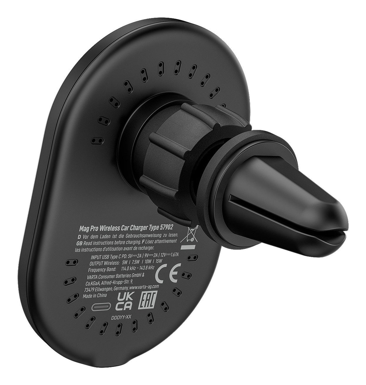EAN 4008496066117 - Varta Mag Pro Wireless Car Charger Smartphone Campo magnético terrestre Auto imagen 4