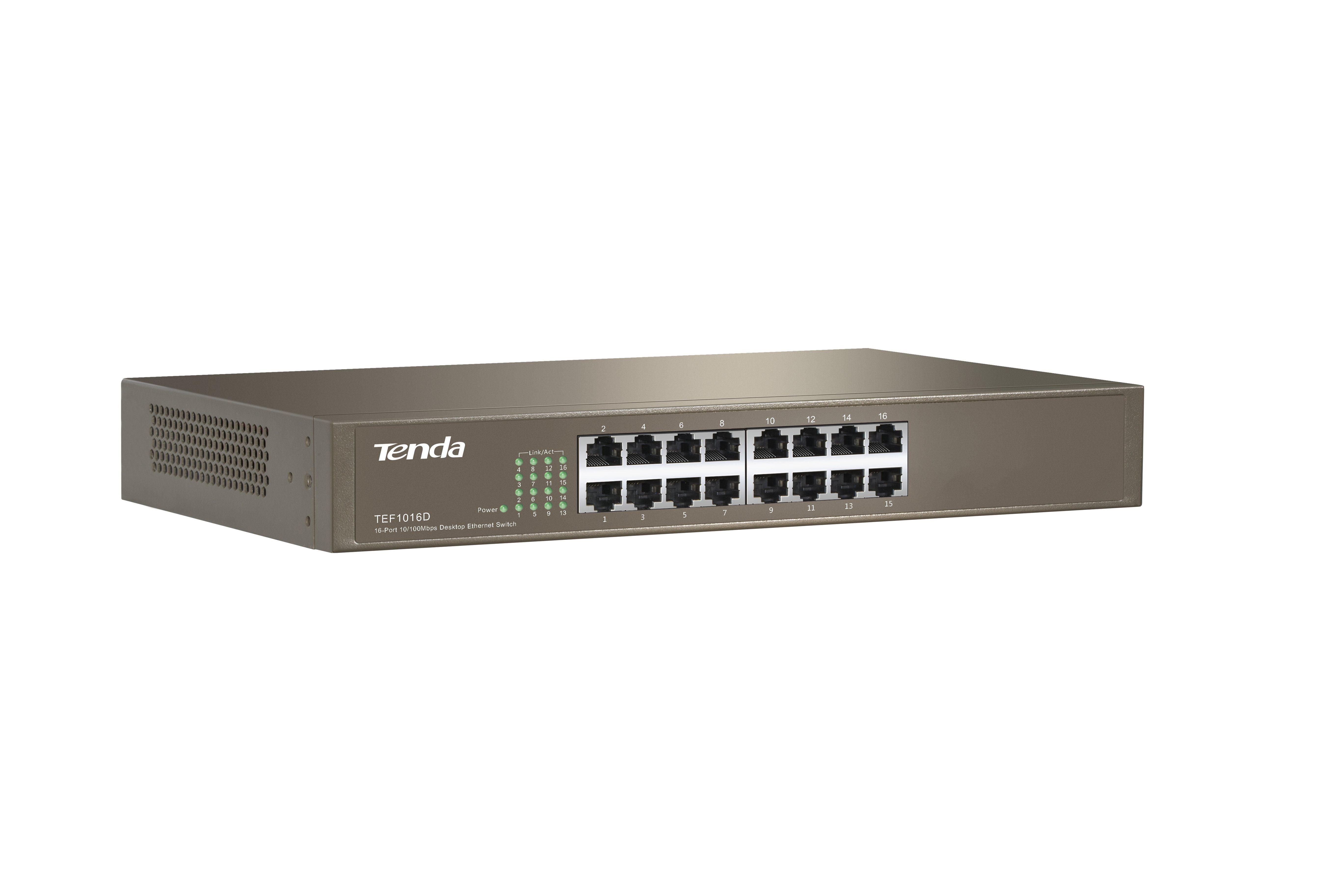 Tenda Switch 16 Puertos 10-100mb Enrackable
