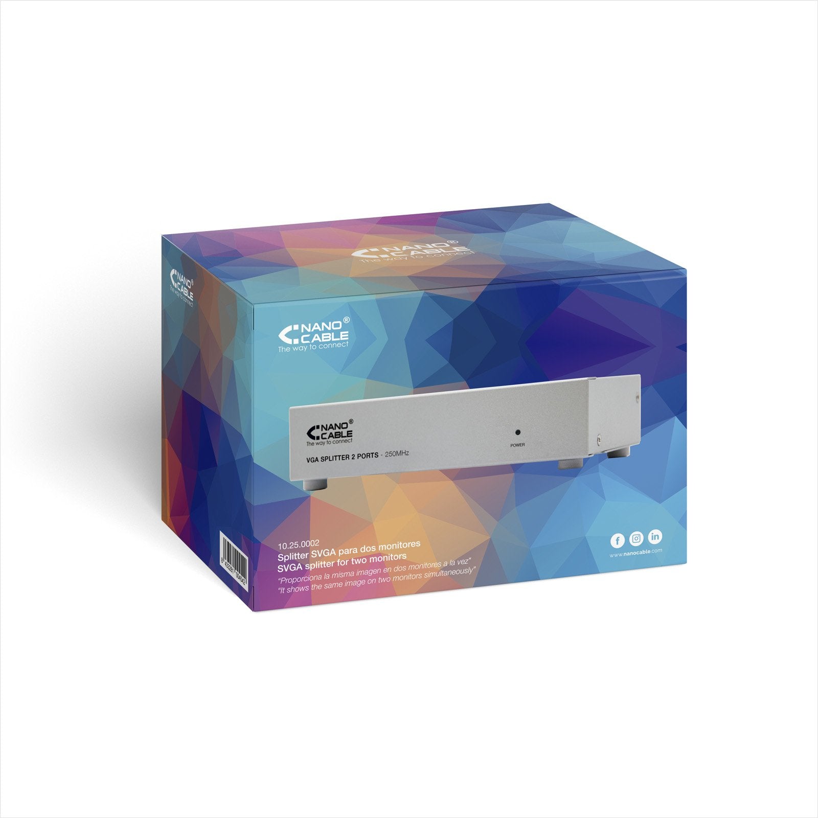 Nanocable Duplicador Svga Para 2 Monitores Con Alimentacion