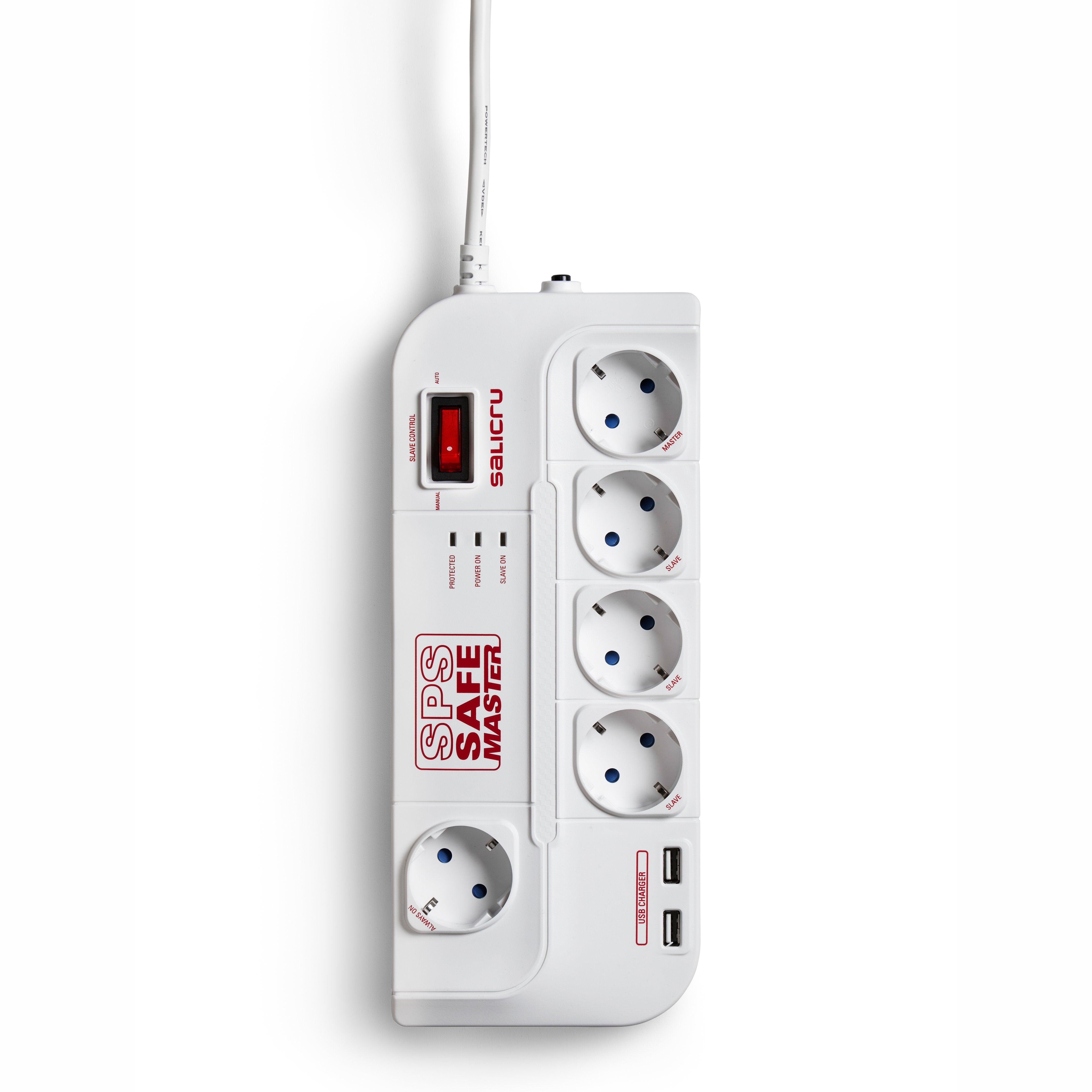 EAN 8436035921669 - Salicru 680BA000005 limitador de tensión Blanco 5 salidas AC 250 V 1,8 m imagen 1