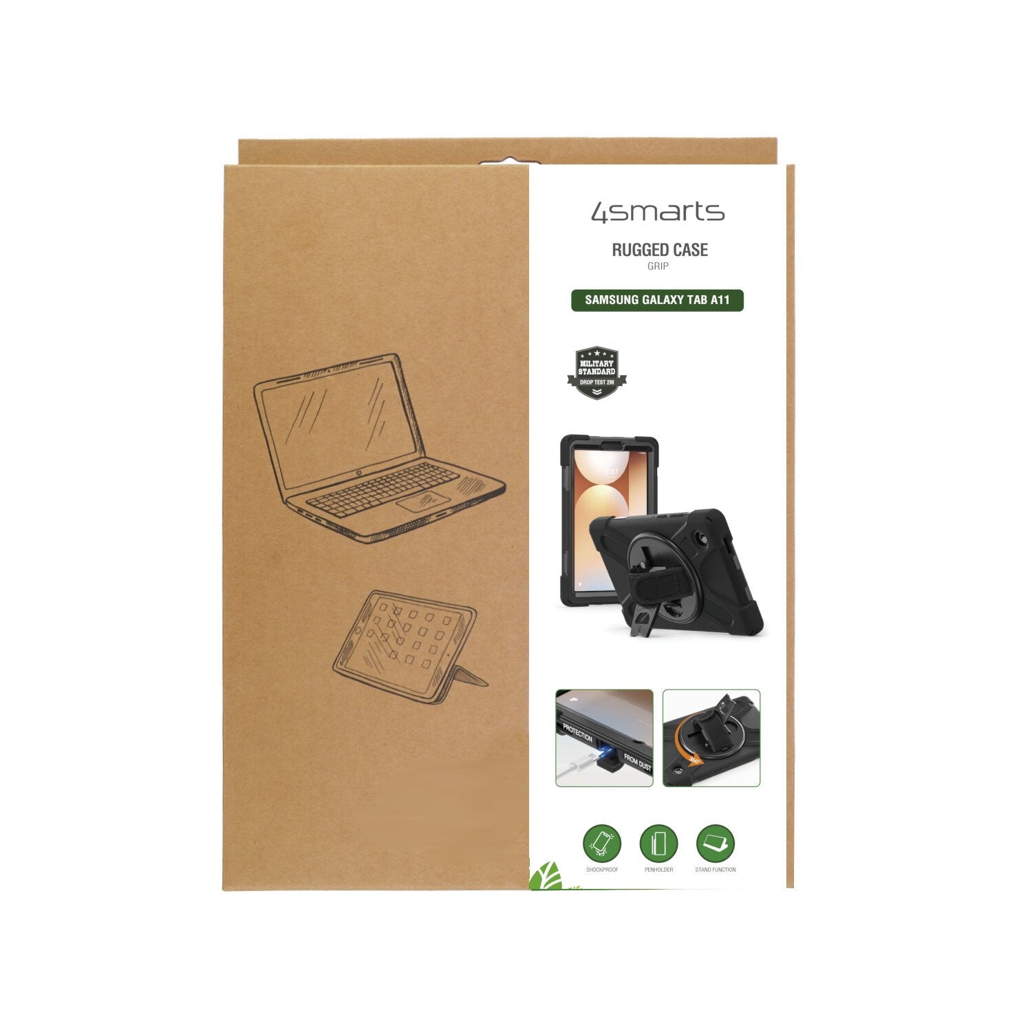 4smarts 541749 Funda Para Tablet 22,1 Cm (8.7") Negro