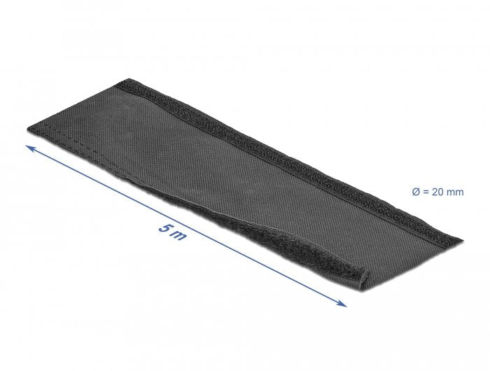Delock Funda Con Cierre De Velcro 5 M X 20 Mm Negro
