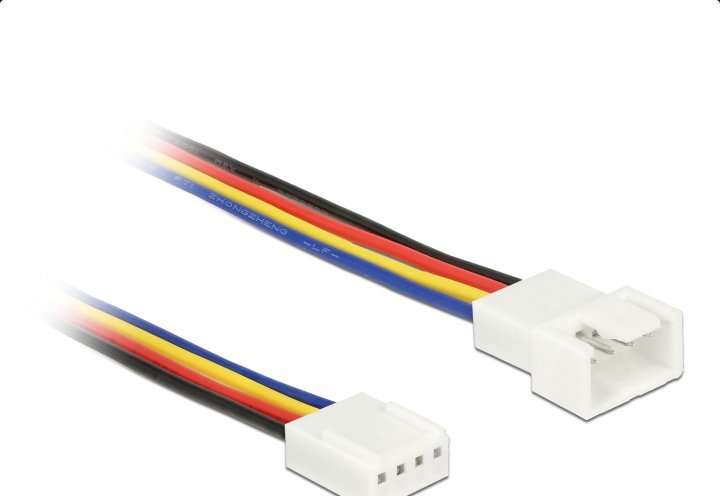 Delock Cable De Extensión Pwm Conexión Del Ventilador 4 Pines 30 Cm M/H