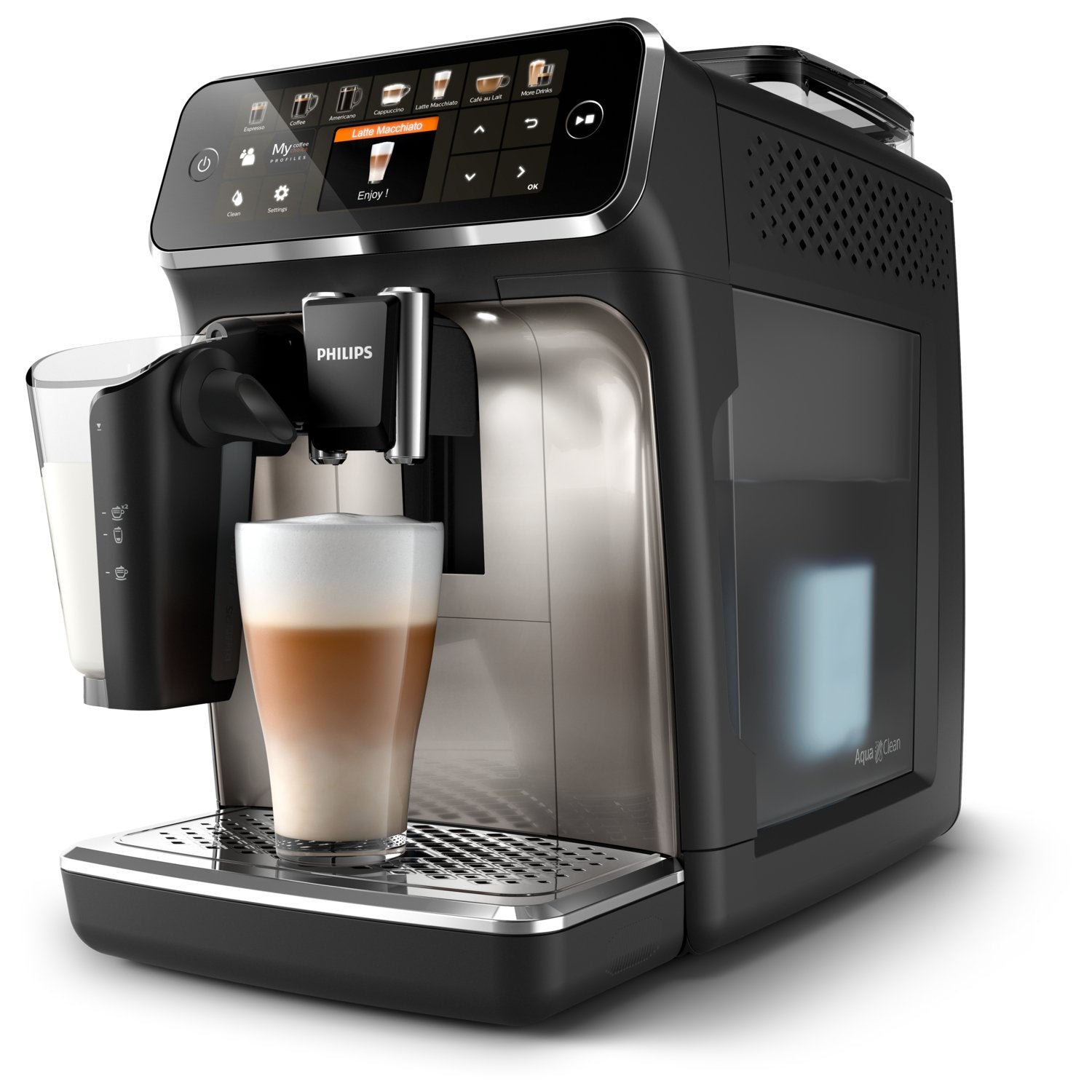 Cafetera  Philips Espresso Completamente Automáticas Con 12 Bebidas, Máquina Espresso, 1,8 L, Granos De Café, Molinillo Integrado, 1500 W, Negro, Cromo