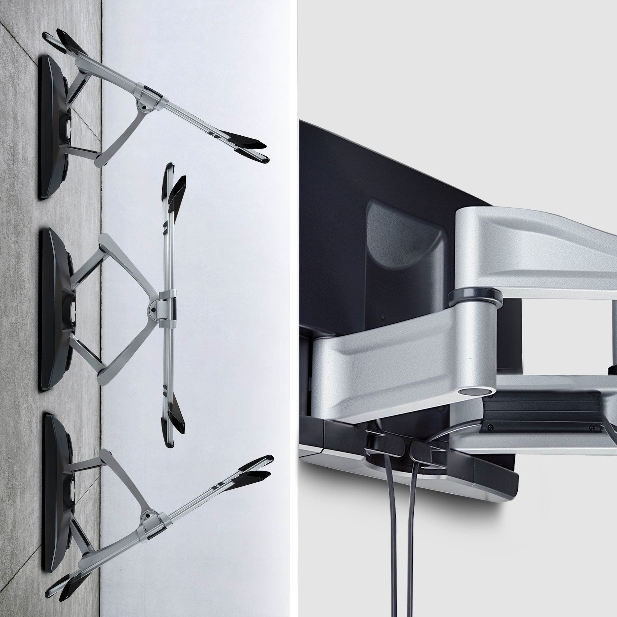 Startech.Com Robuste Vollbewegliche Tv-Soporte De Pared Fur Flachbildschirme Bis 100 Zoll Und 85 Kg Flaches Design Taa