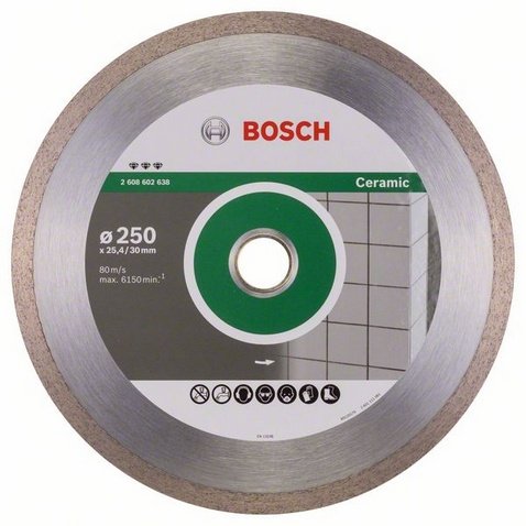 Disco De Corte De Diamante Bosch Professional Best For Ceramic, Ø 250 Mm, Diámetro 30 Mm / 25,4 Mm