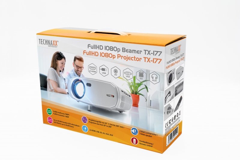 EAN 4260358125114 - Technaxx TX-177 Proyector de alcance estándar 15000 lúmenes ANSI LCD 1080p (1920x1080) Blanco imagen 10