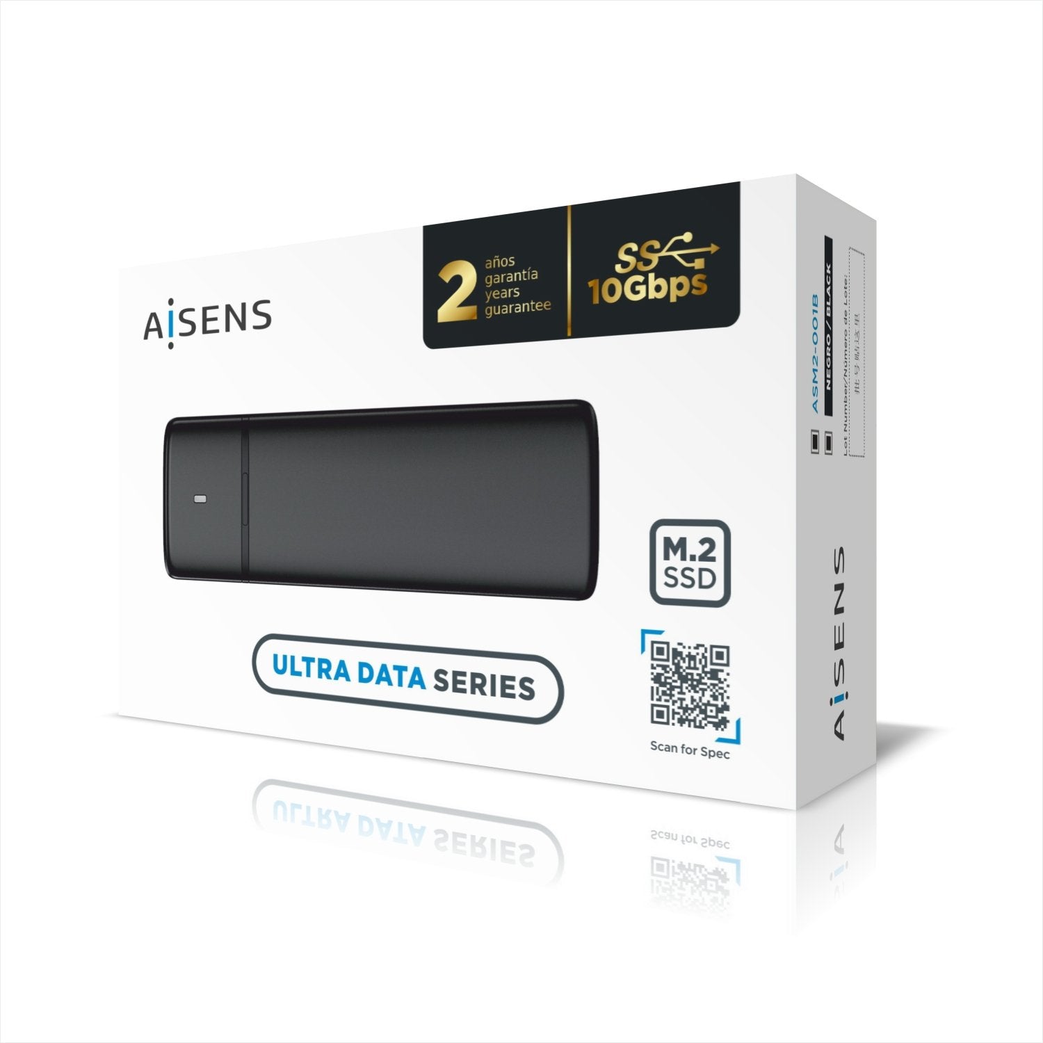 Aisens Caja Externa Para Disco Ssd M.2 Usb 3.1 Asm2-001b