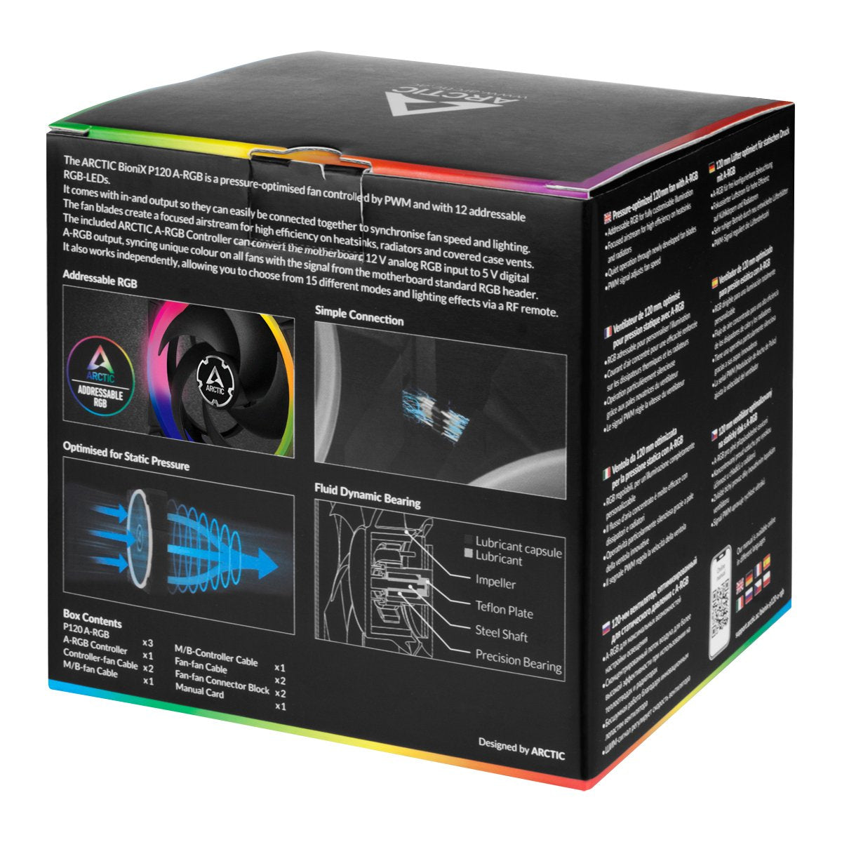 Ventilador Arctic Bionix P120 A-Rgb Bundle De 120 Mm Acfan00156a
