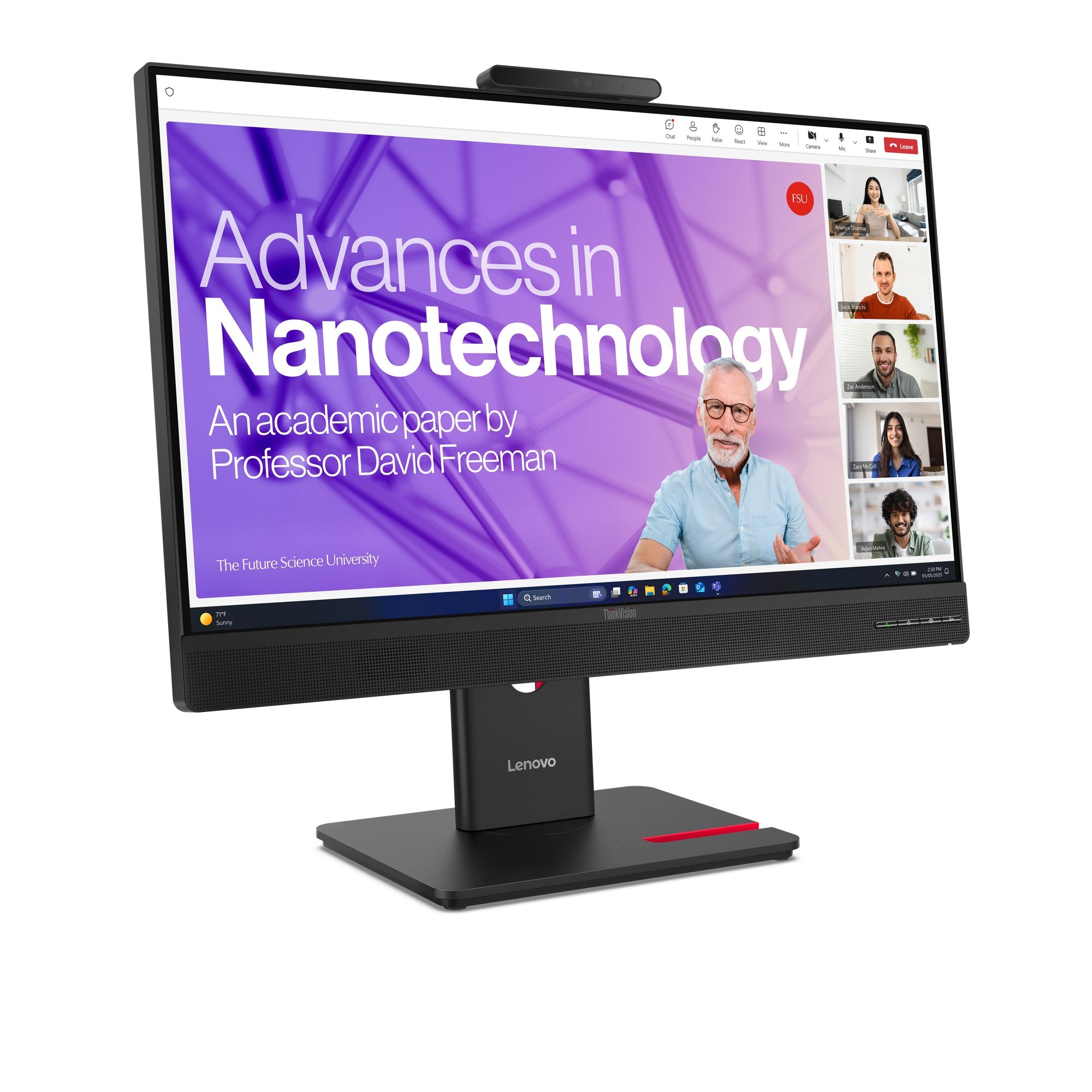 EAN 0198157434455 - Lenovo ThinkVision T27QD-4v pantalla para PC 68,6 cm (27") 2560 x 1440 Pixeles Quad HD LCD Negro imagen 2