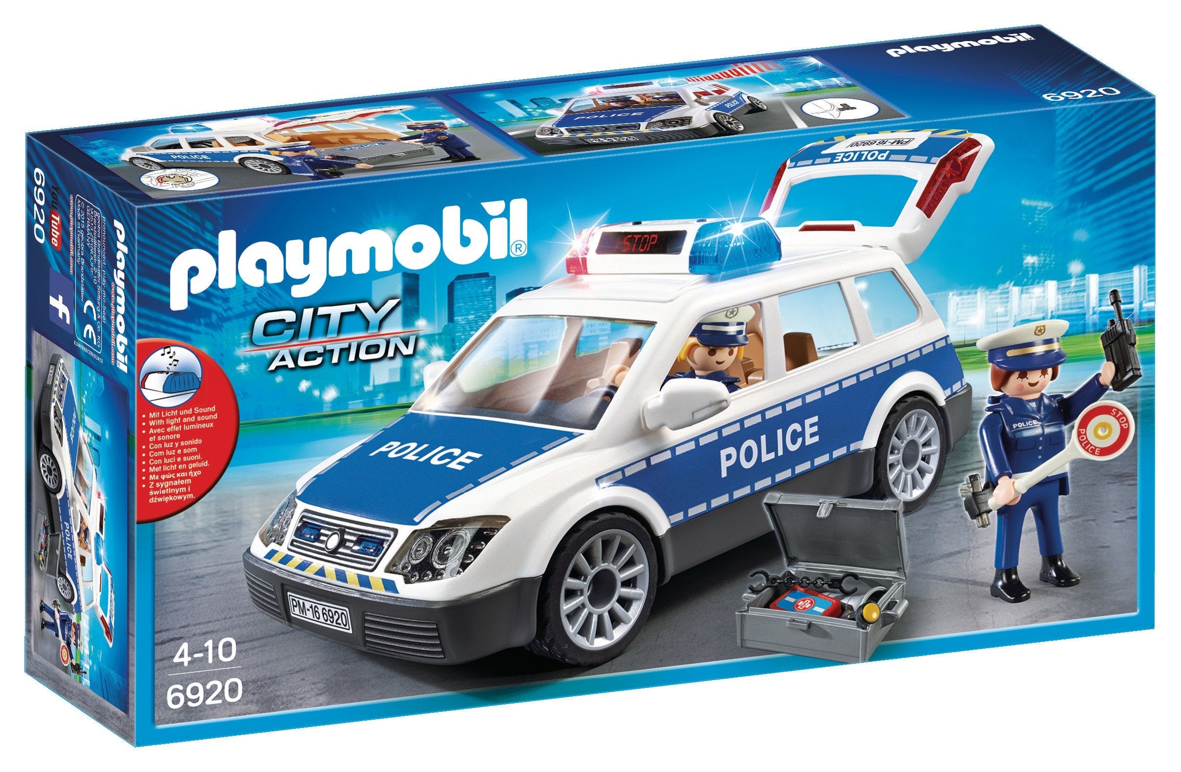 Playmobil Policia Coche De Policia Con Luces Y Sonido