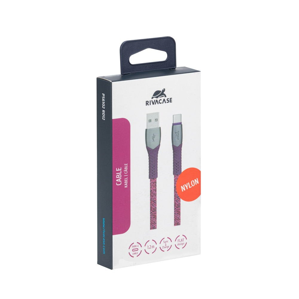 Cable Usb-C To Usb2 1.2m/Red Ps6102 Rd12 Rivacase