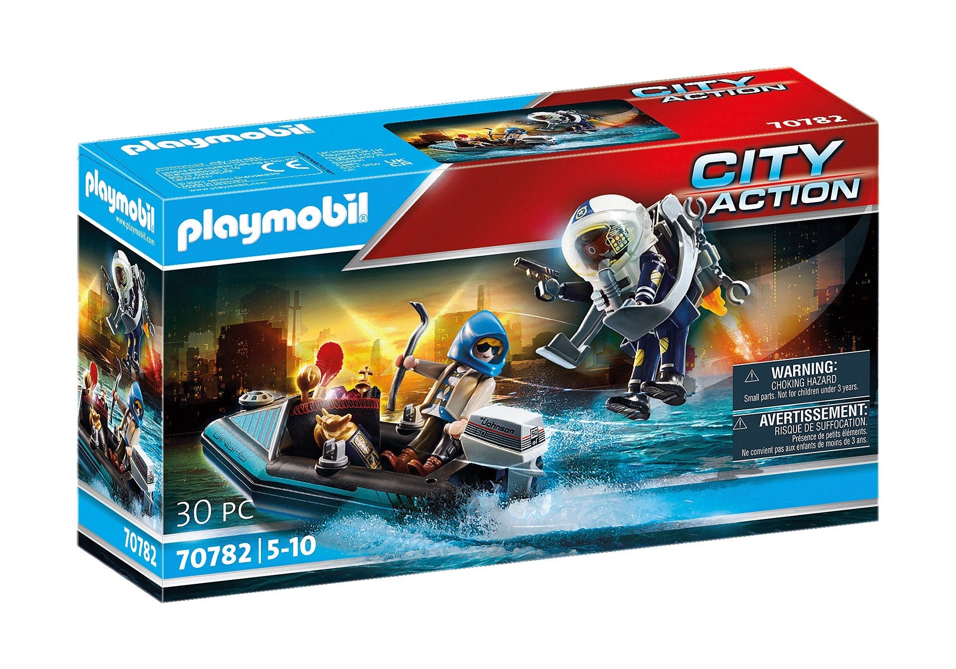 Playmobil 70782 Jetpack De La Policía: Arresto Del Ladrón De Arte