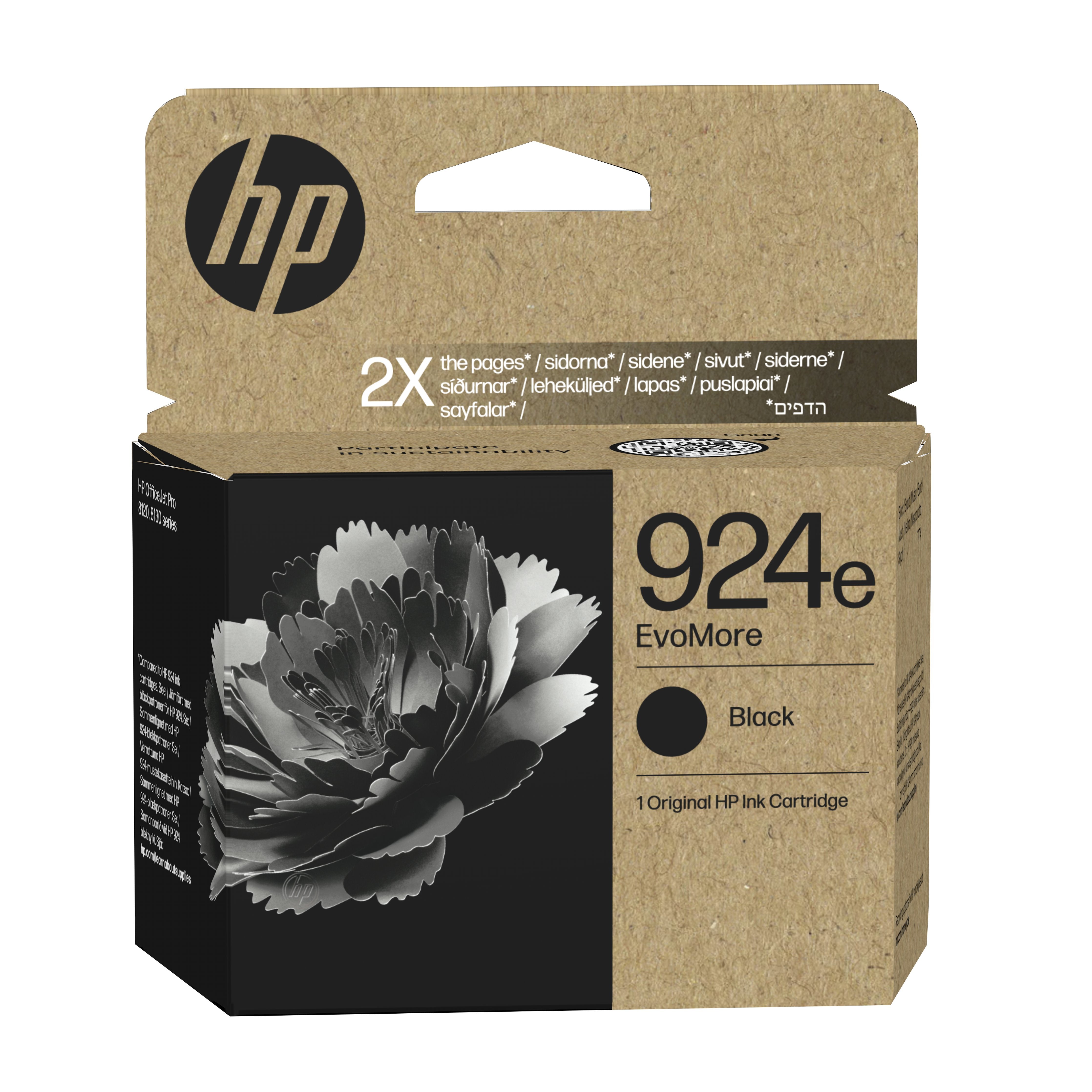 EAN 0196786147517 - HP 924e EvoMore Black Original Ink Cartridge cartucho de tinta 1 pieza(s) Alto rendimiento (XL) Negro imagen 1