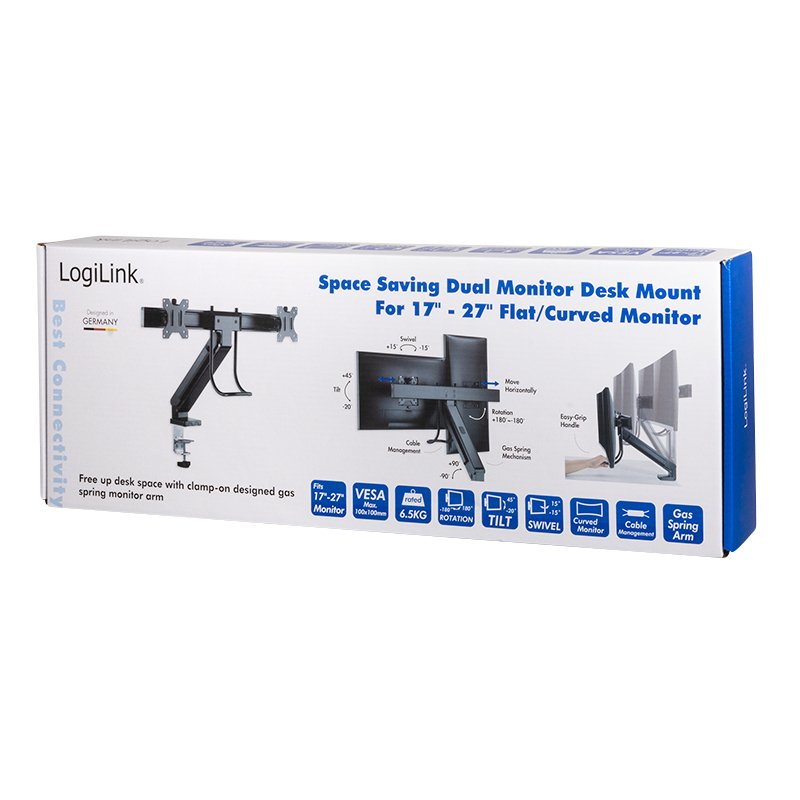 Logilink Bp0102 Soporte Para Monitor 68,6 Cm (27") Abrazadera Negro