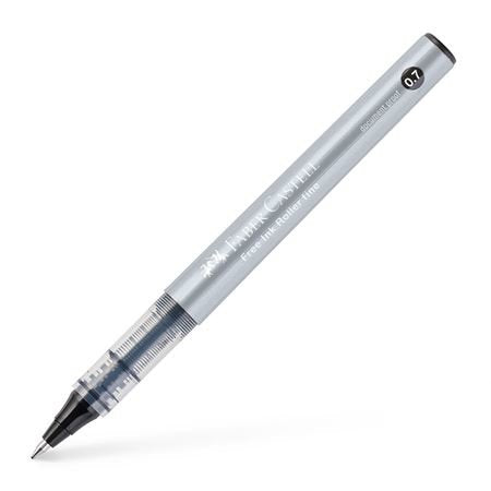 Faber-Castell Roller Free Ink Boligrafo De Tinta Liquida - Punta Conica 0,7mm - Ancho De Linea Fino - Clip De Metal - Color Negro