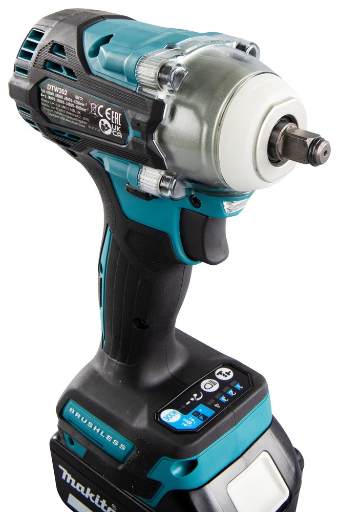 Llave De Impacto Inalámbrica Makita Dtw302z, 18 Voltios Azul/Negro, Sin Batería Ni Cargador Dtw302z