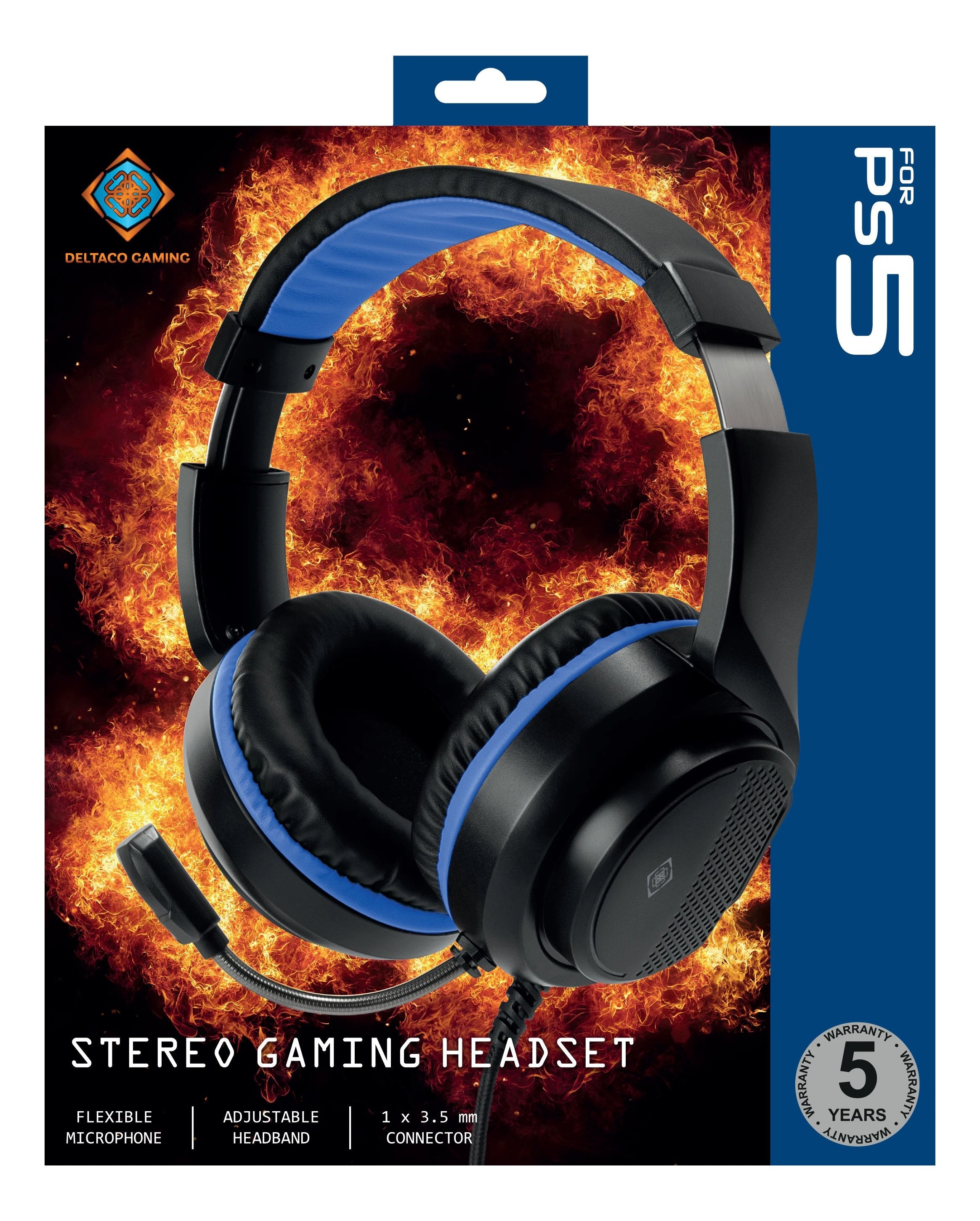 EAN 7333048051400 - Deltaco Gaming GAM-127 auricular y casco Auriculares Alámbrico Diadema Juego Negro, Azul imagen 7