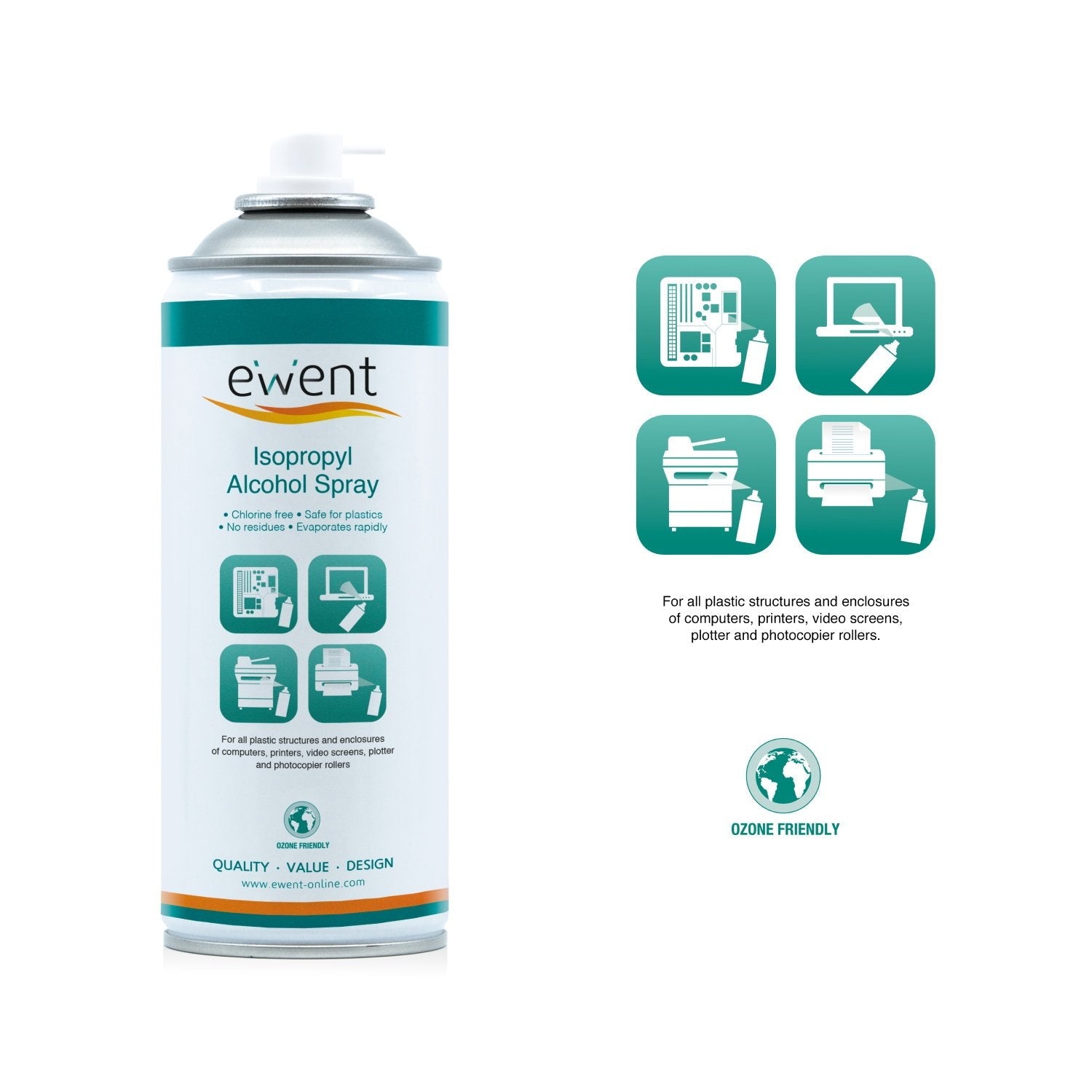 EAN 8054392619335 - Ewent EW5611 kit de limpieza para computadora Universal Espray para limpieza de equipos imagen 2