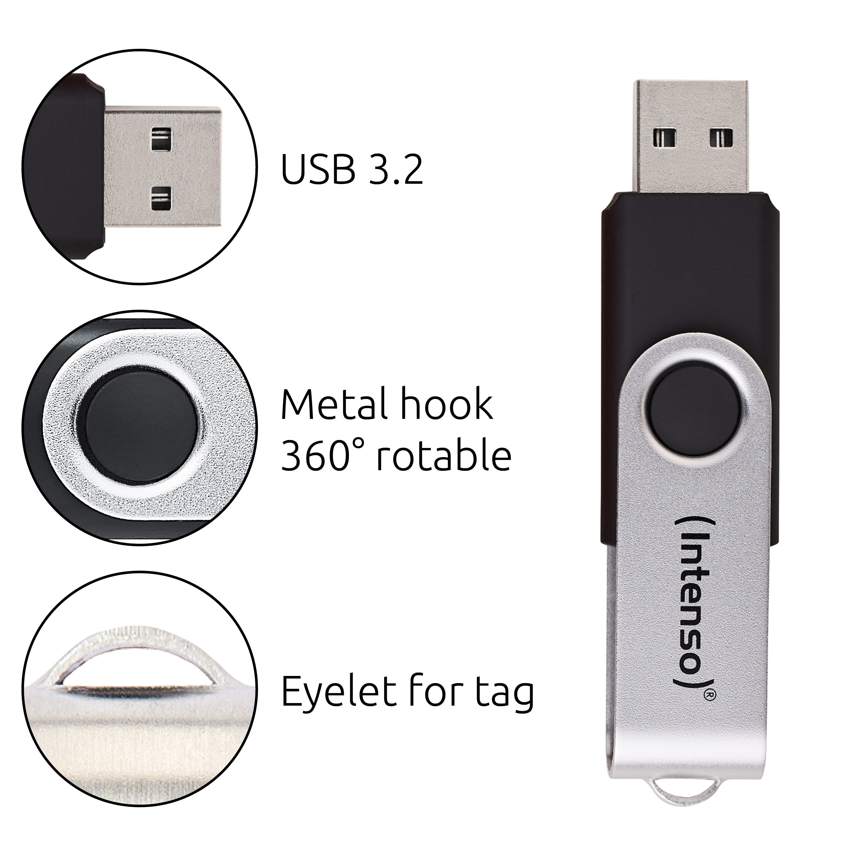 EAN 4034303036394 - Intenso USB 128GB OFFICE LINE 3.2 Gen1 Silver-Black unidad flash USB USB tipo A 3.2 Gen 1 (3.1 Gen 1) Neg imagen 2