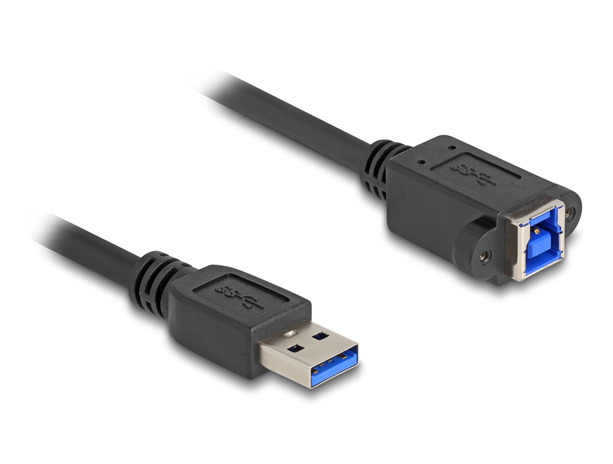 Delock 80485 Cable Usb 5 Gbps Usb Tipo-A Macho A Usb Tipo-B Hembra Para Instalación 1 M Negro