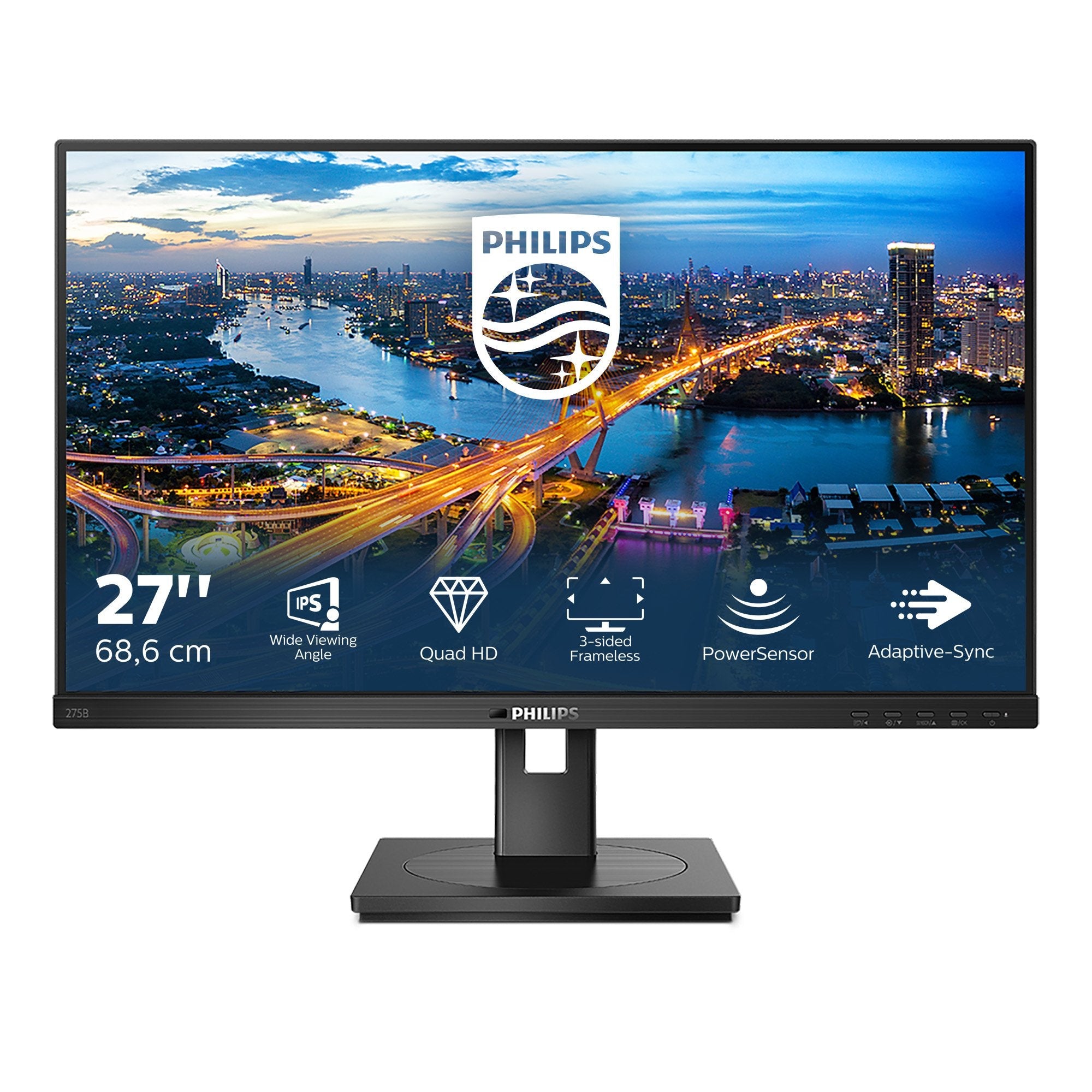 Monitor Philips B Line 275b1/00 Led Display 68,6 Cm (27") 2560 X 1440 Pixeles 2k Ultra Hd Lcd Negro