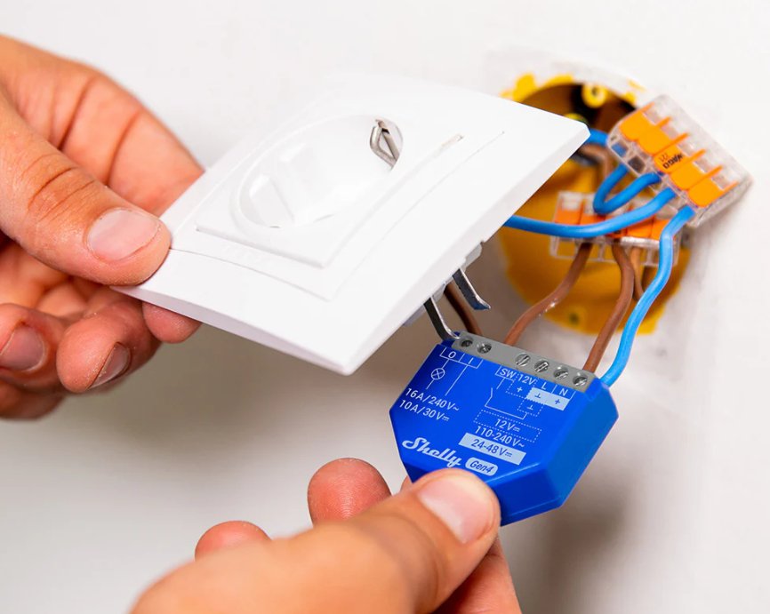 Shelly Relais "1 Gen4 2er Pack" Max 16a 1 Kanal Wlan Matter Zigbee Azultooth