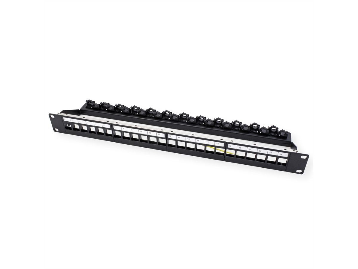 Roline 19"-Keystone-Modultrger 24ports Geschirmt Blank Clipbef. (26.11.0390)