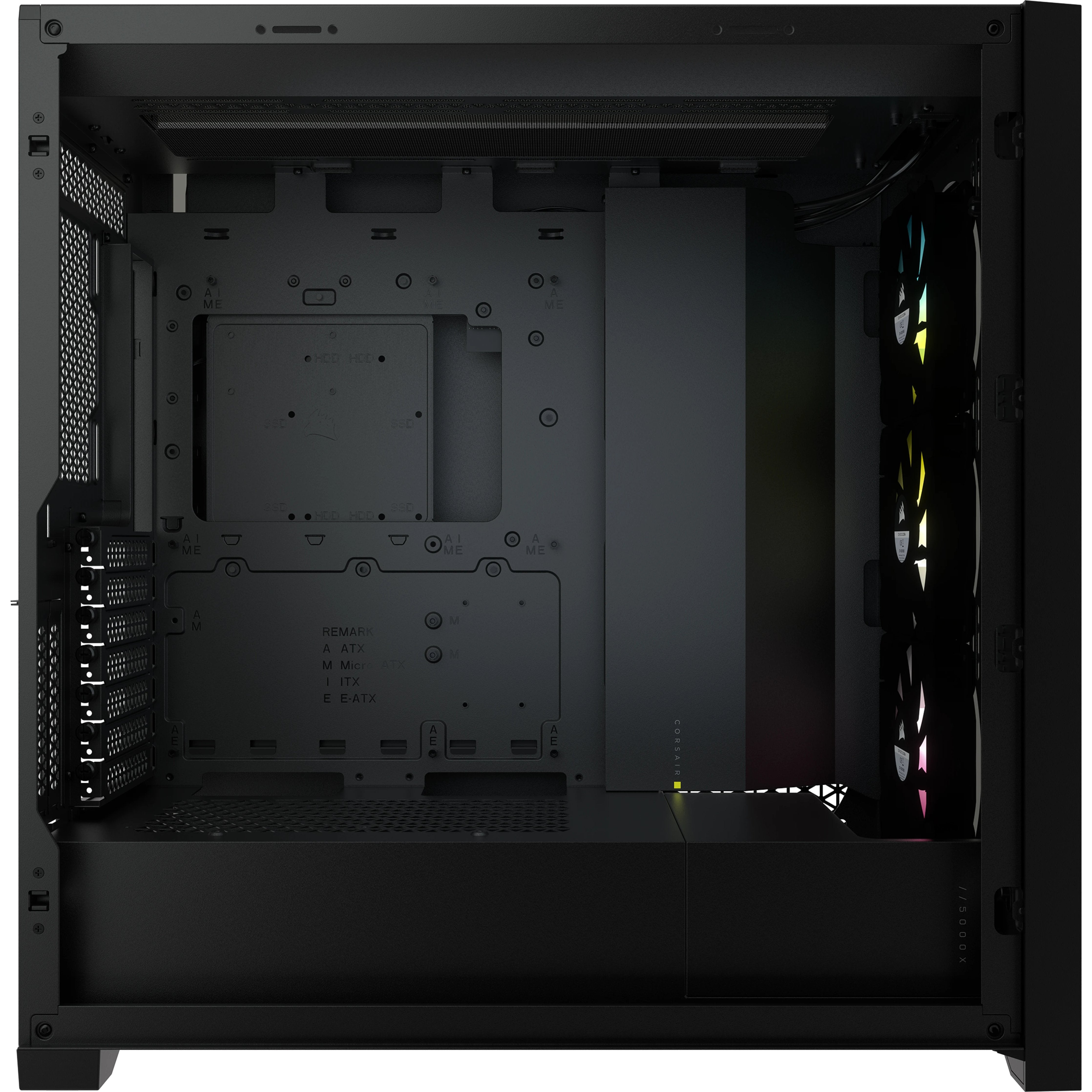 Caja Pc Corsair Icue 5000x Cristal Templado Negra