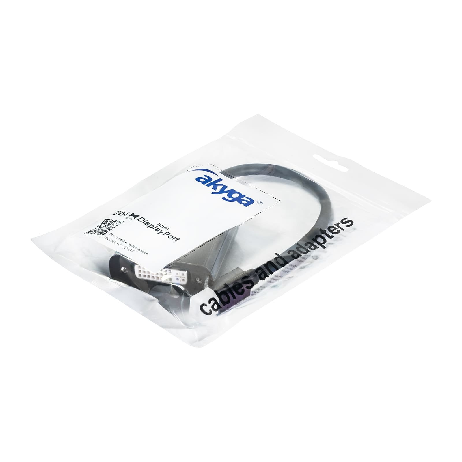 EAN 5901720133328 - Akyga AK-AD-37 adaptador de cable de vídeo 0,15 m DVI Mini DisplayPort Negro imagen 4