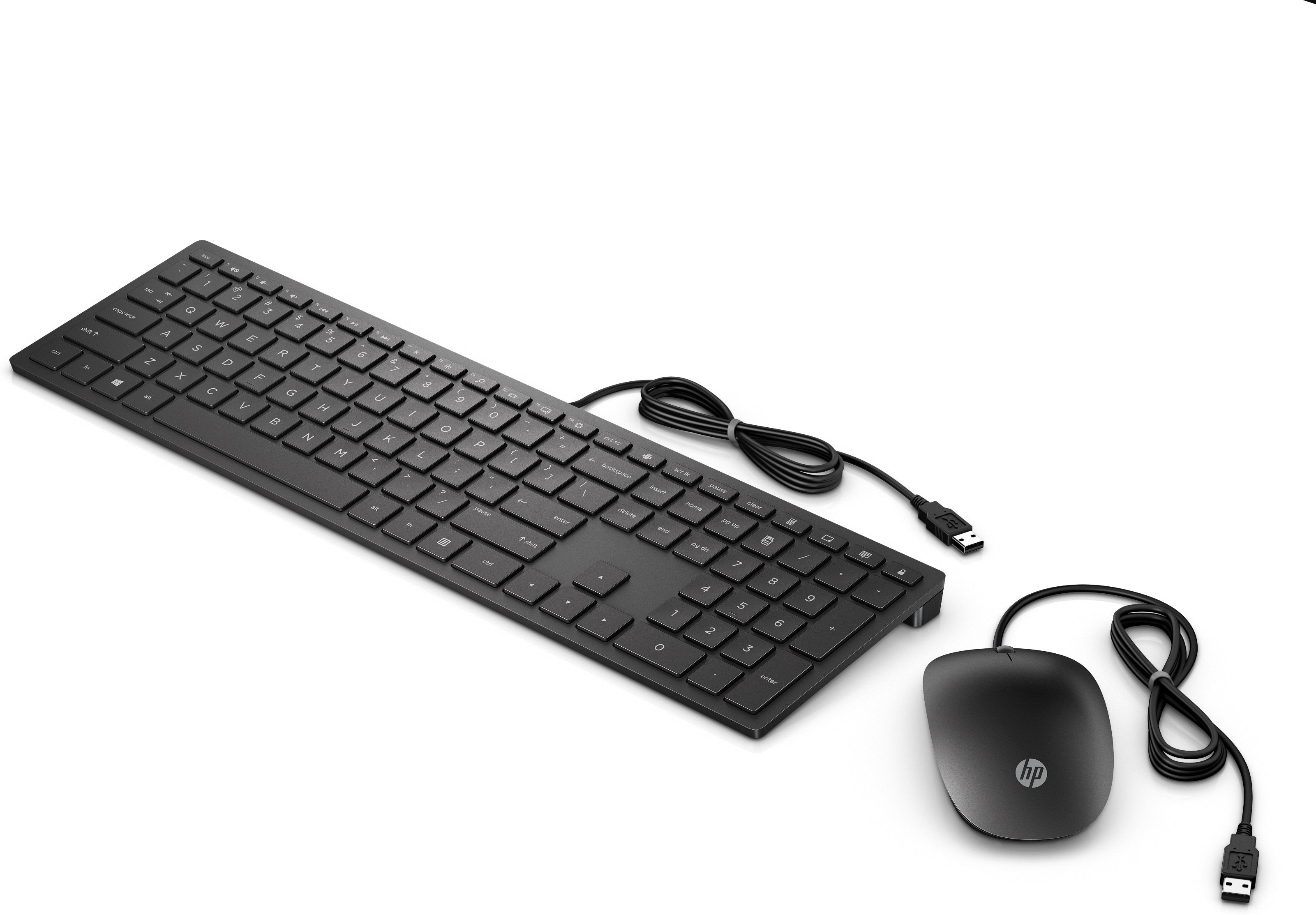 Teclado Aleman Y Mouse Con Cable Hp Pavillon 400, Negro, 4ce97aa#Abd