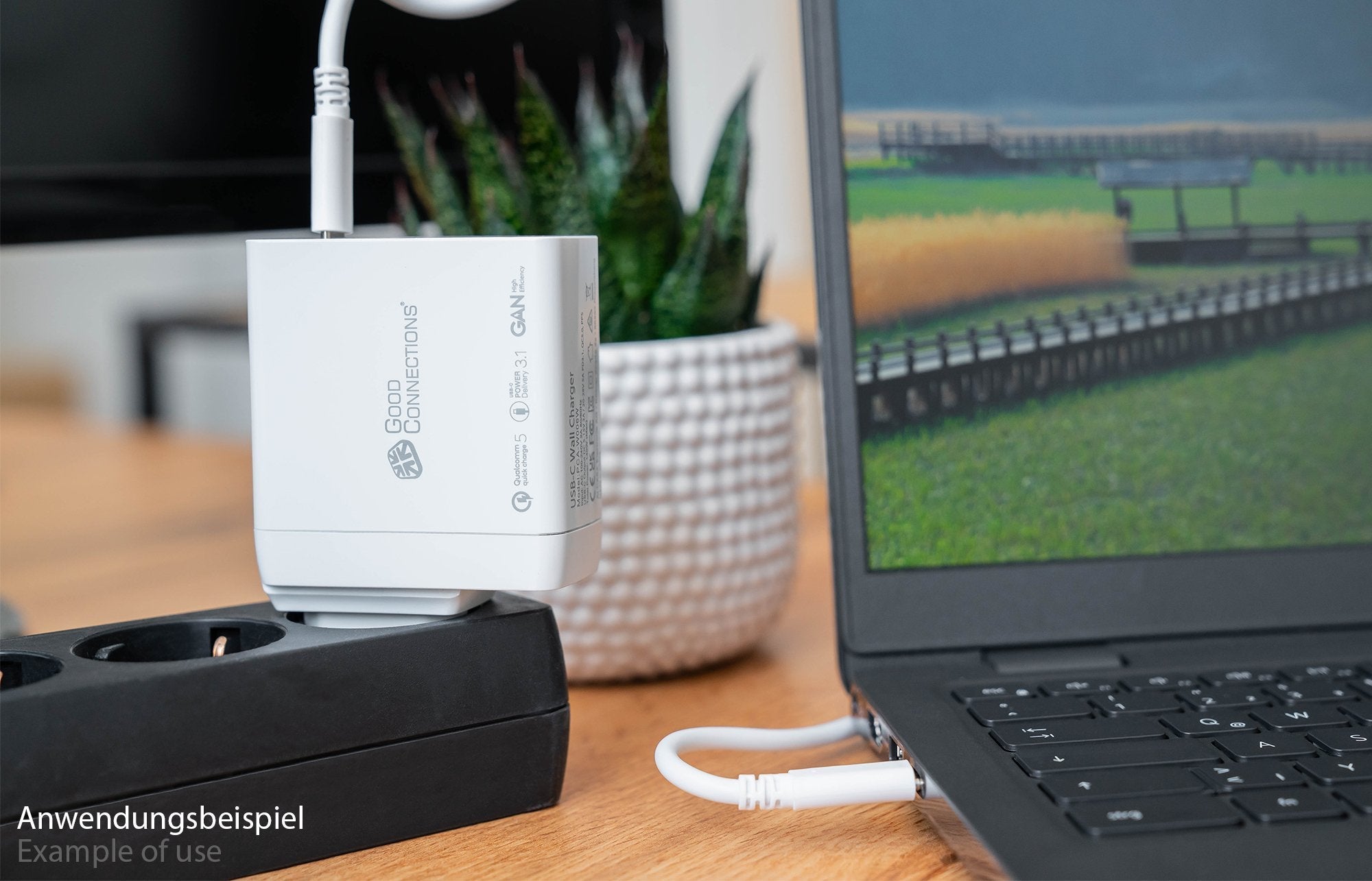Buenas Conexiones Cargador Rápido Usb 140w, Blanco