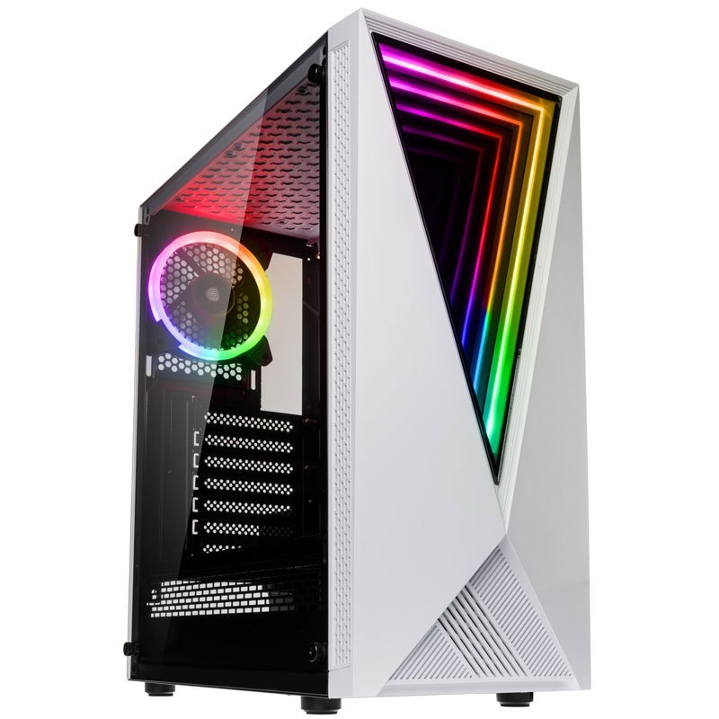 Kolink Void White Carcasa De Ordenador Midi Tower Negro, Blanco