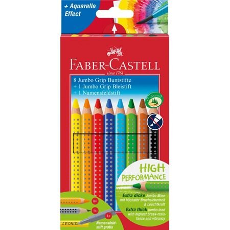 Emuche Promocional Lapices De Colores Faber-Camell Jumbo Grip 8+1+1