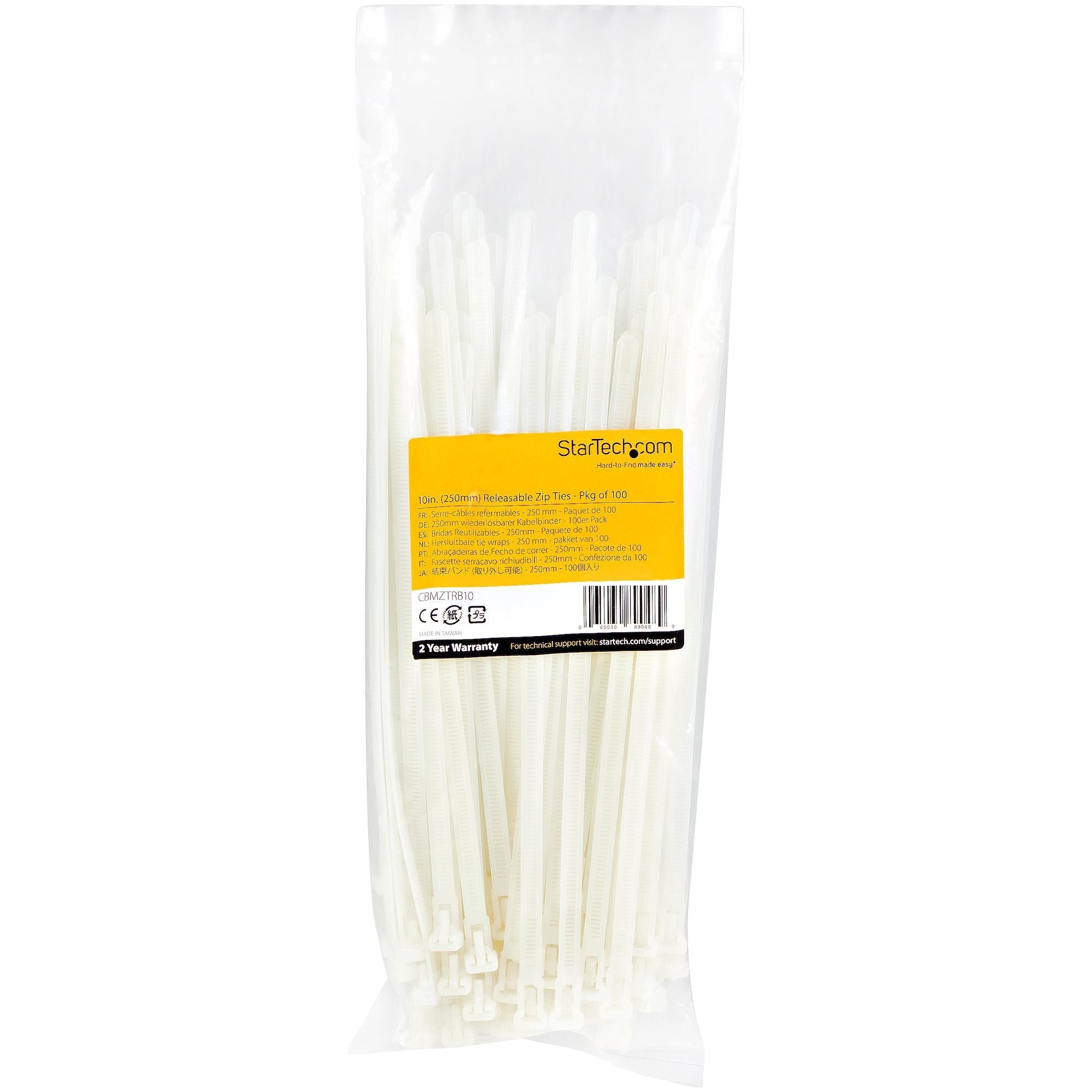 Startech 100 Bridas Reutilizables 25cm