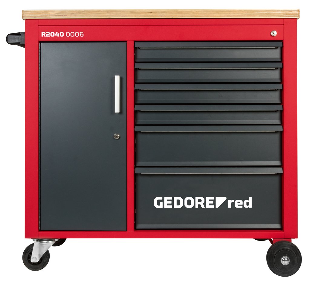 Carro Gedore  De Herramientas Rojo Mechanic Plus, Con 6 Cajones Rojo/Negro 3301818