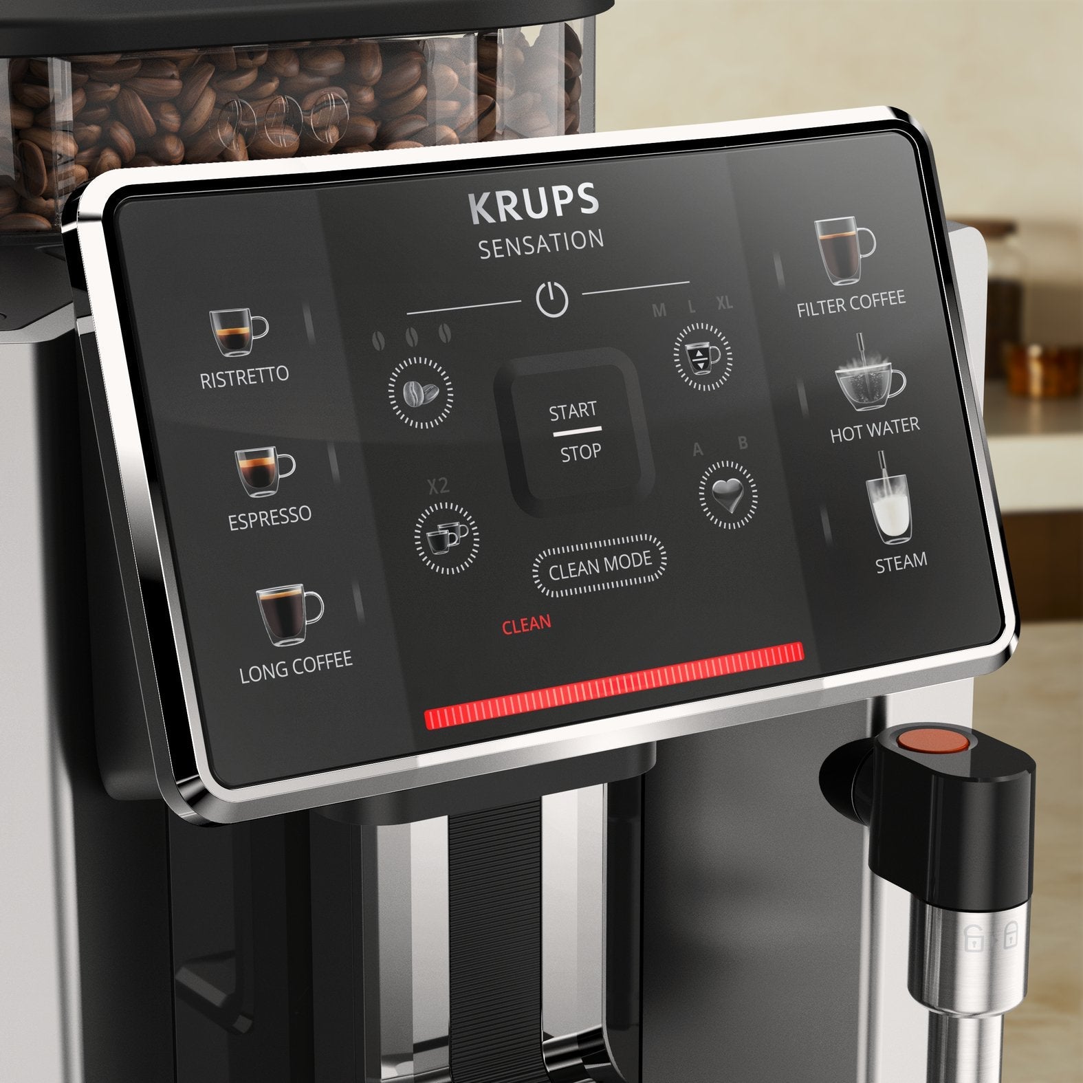 Krups Sensation Kaffeevollautomat Mit Milchschaumdüse Ea910810