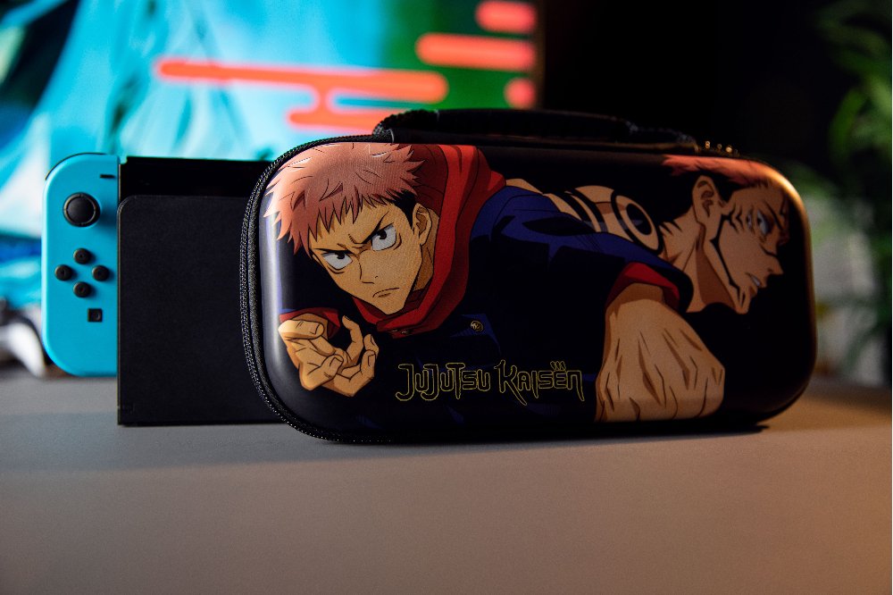Funda Konix Switch Jujutsu Kaisen Compatible Con Switch Y Version Lite Red Para Amacenaje Color Negra