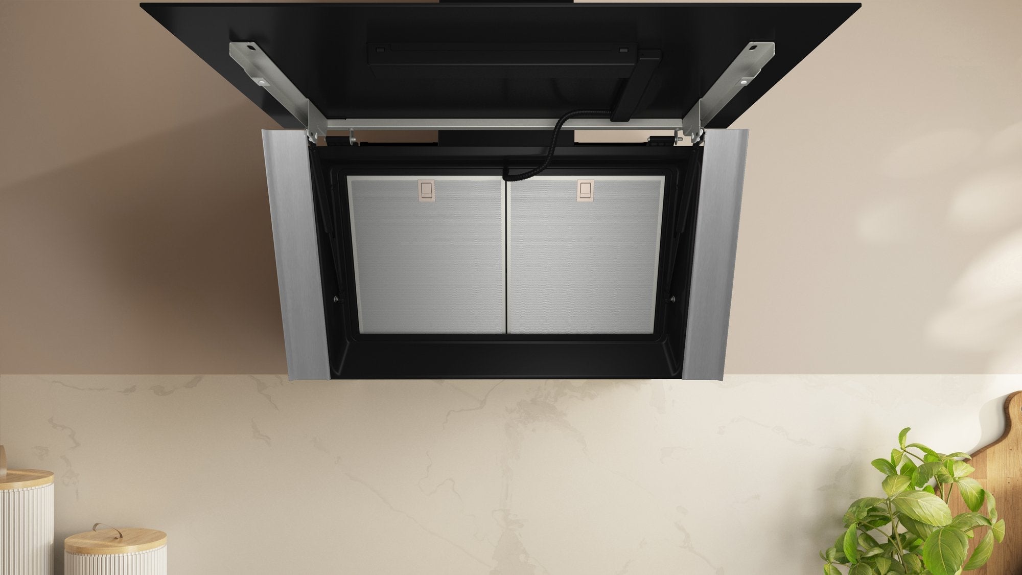 Neff D98ipt2s0 N 90, Campana Extractora Negra/Plata, 90 Cm, Home Connect D98ipt2s0