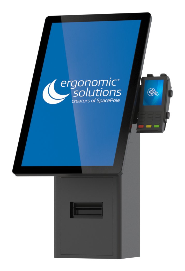 Wall Mounted Self Service  Kiosk -Black-