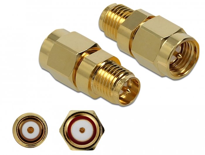 Delock 89973 Adaptador Sma Macho A Rp-Sma Hembra 10 Ghz