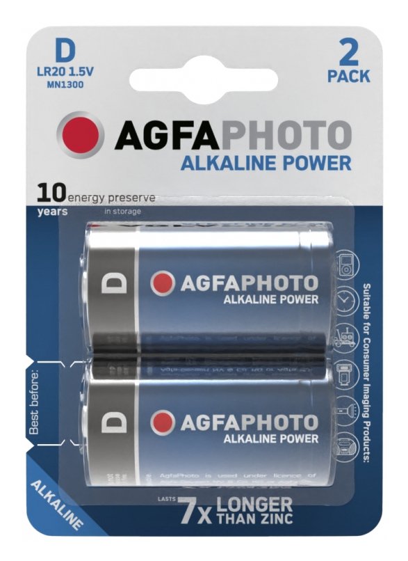 Agfaphoto Bateria Alkaline, Mono, D, Lr20, 1.5v
