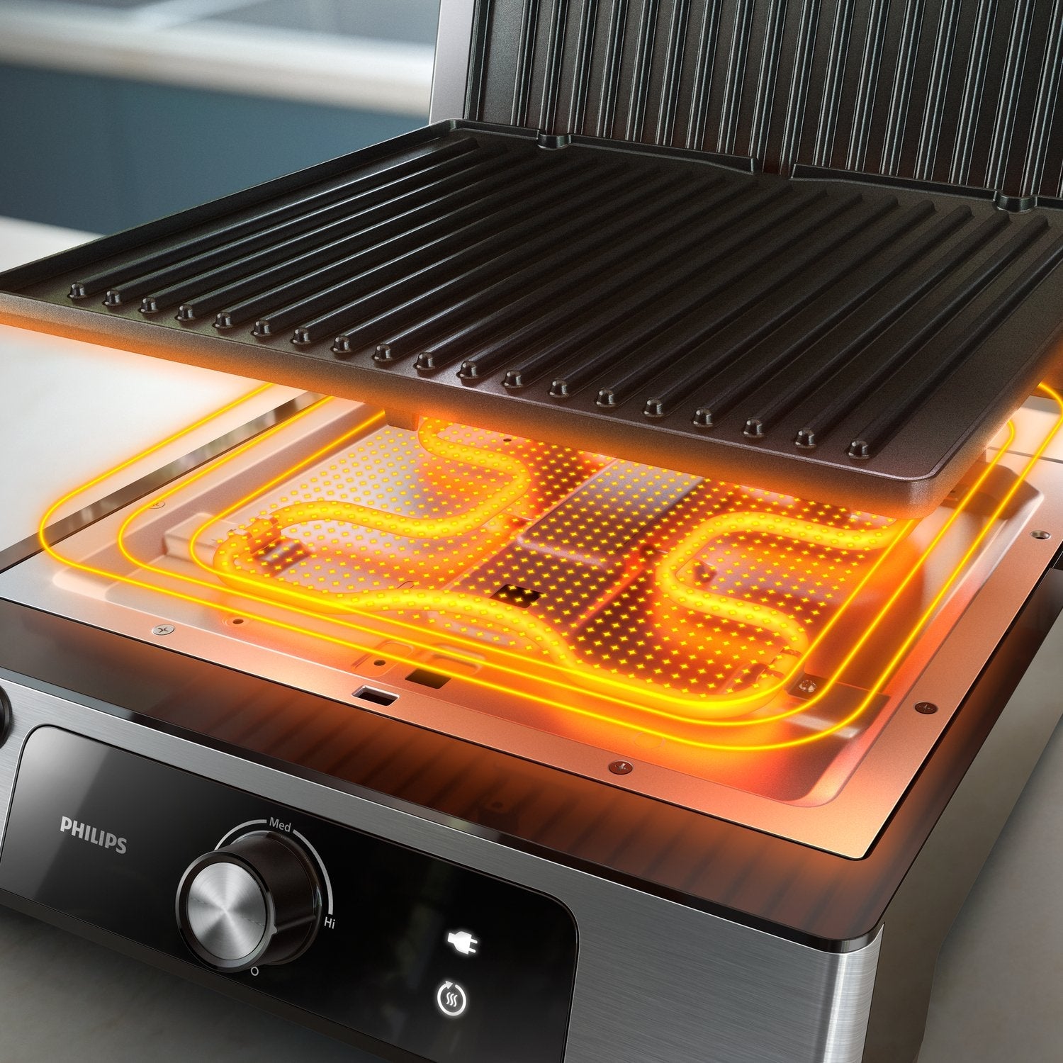 Philips Hd6301 90 5000 Series Contact Electric Grill, 2200 W, Black