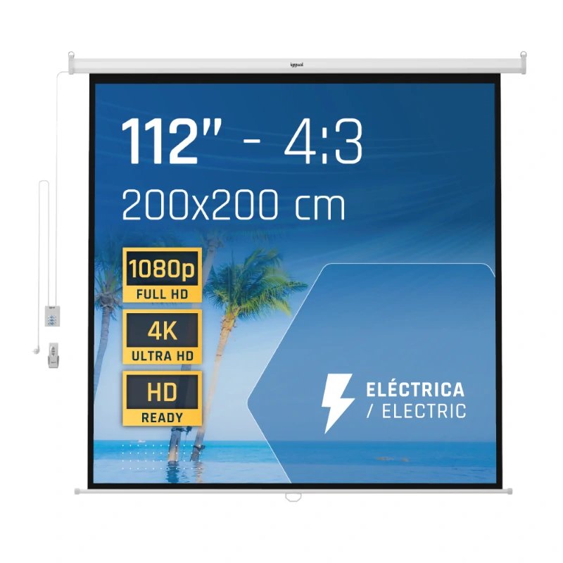 Iggual Pantalla Mural 200x200 Cm Eléctrica