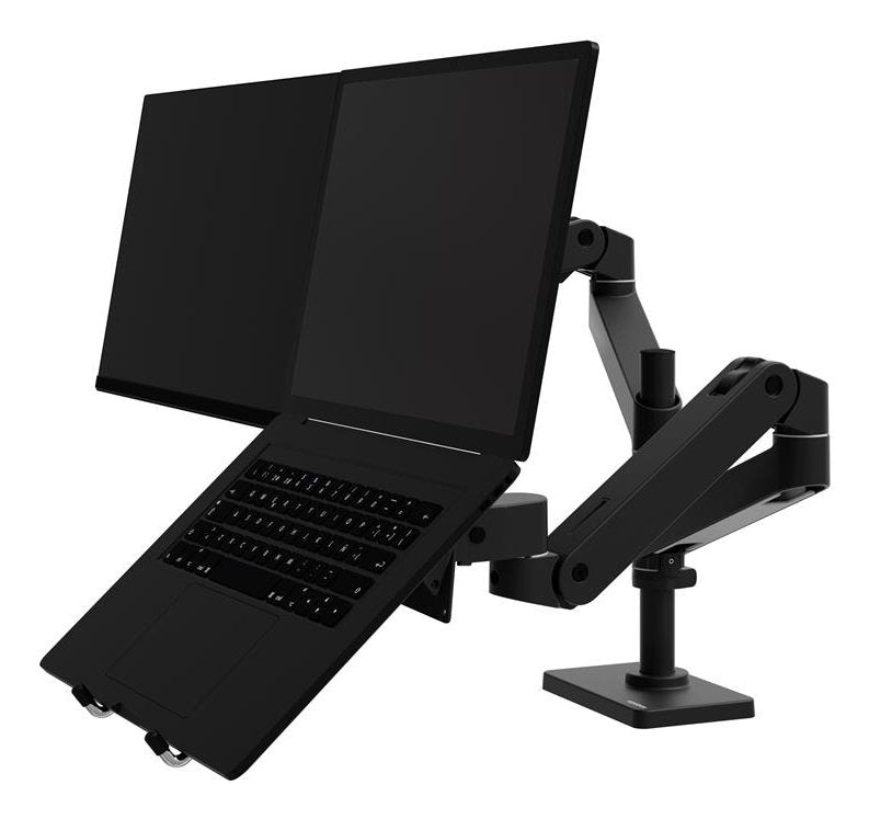 Ergotron Lx Pro - Kit De Fijación (Doppelgelenkarm) - Modular - Para 2 Lcd-Displays - Con Flachem C-Klemmen - Negro - Tamaño De Pantalla: Hasta 61 Cm (Hasta 24 Pulgadas)