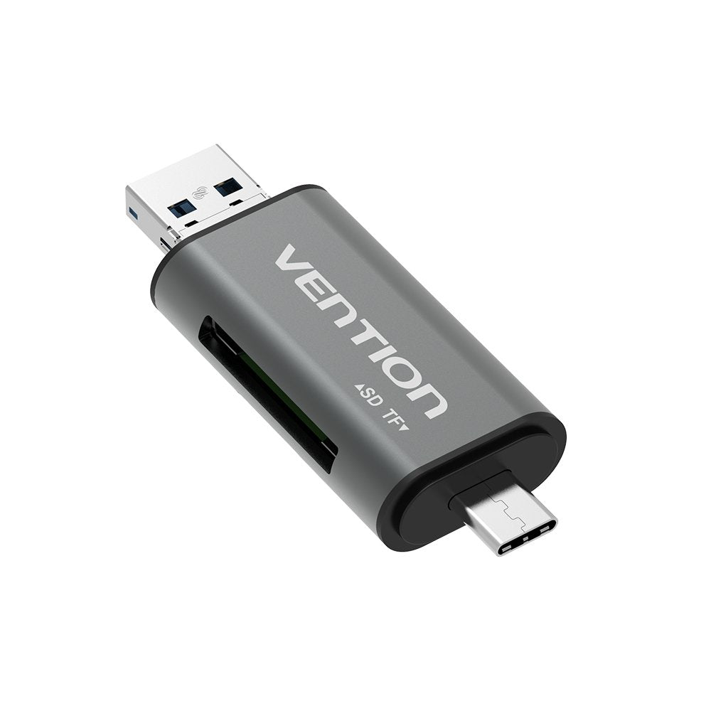 EAN 6922794736542 - Vention CCJH0 lector de tarjeta USB Type-A/USB Type-C/Micro-USB Gris imagen 1