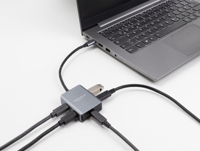 Delock 64249 Usb 10 Gbps Hub Usb Type-C De 4 Puertos Con Conector Usb Type-C