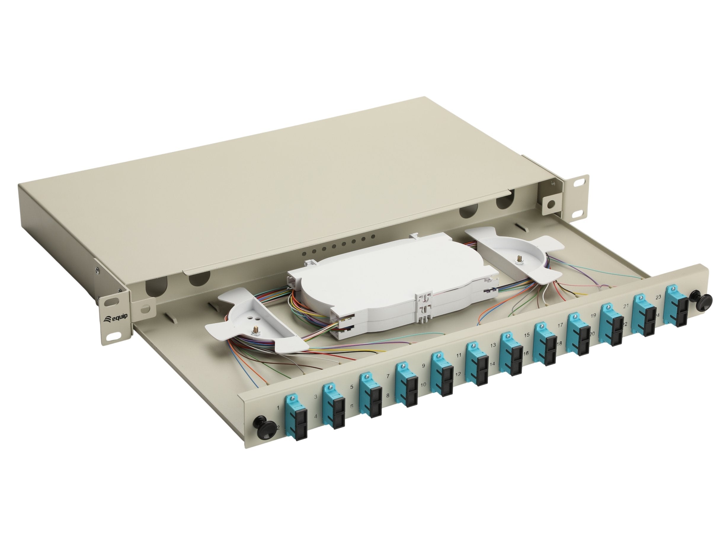 Equip Lwl-Spleisskamen 12-Port Sc-Duplex Om3 1u Komplett Gr