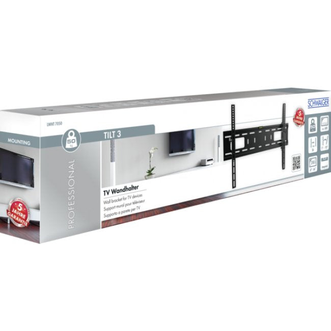 Soporte De Pared Para Tv Schwaiger, 37 "-70", Inclinable, Máx.50 Kg Negro